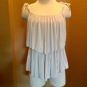 H&M Two-Tiered Pleated Flounce Top